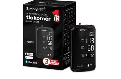 SIMPLYMED Automatický pažní tlakoměr U80M s Bluetooth